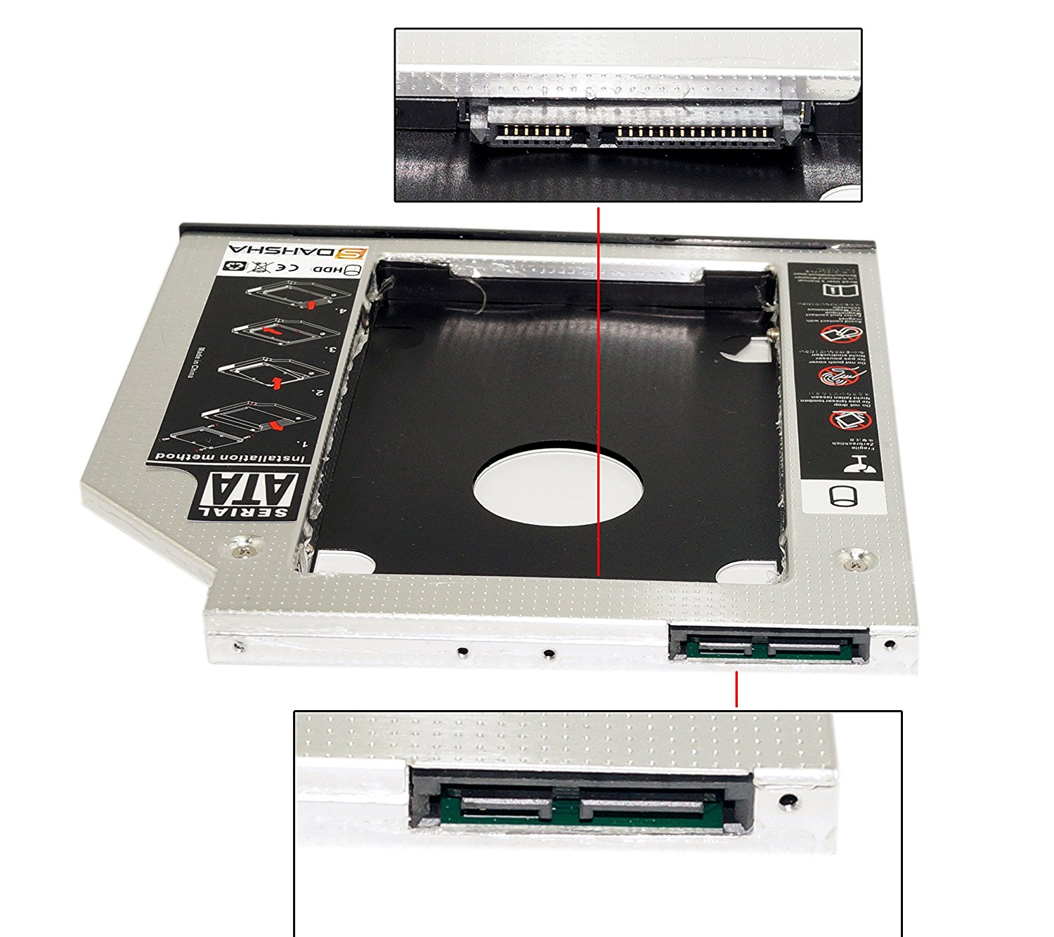 2nd Bay SATA Hard Drive Caddy For 9 5mm Universal For CD DVD For Laptop 