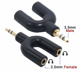 DAHSHA 3.5 mm Audio Stereo Y Splitter Adapter, Male to 2 Port Female for Earphone, Adapter for Smartphone, Tablets, MP3 Players