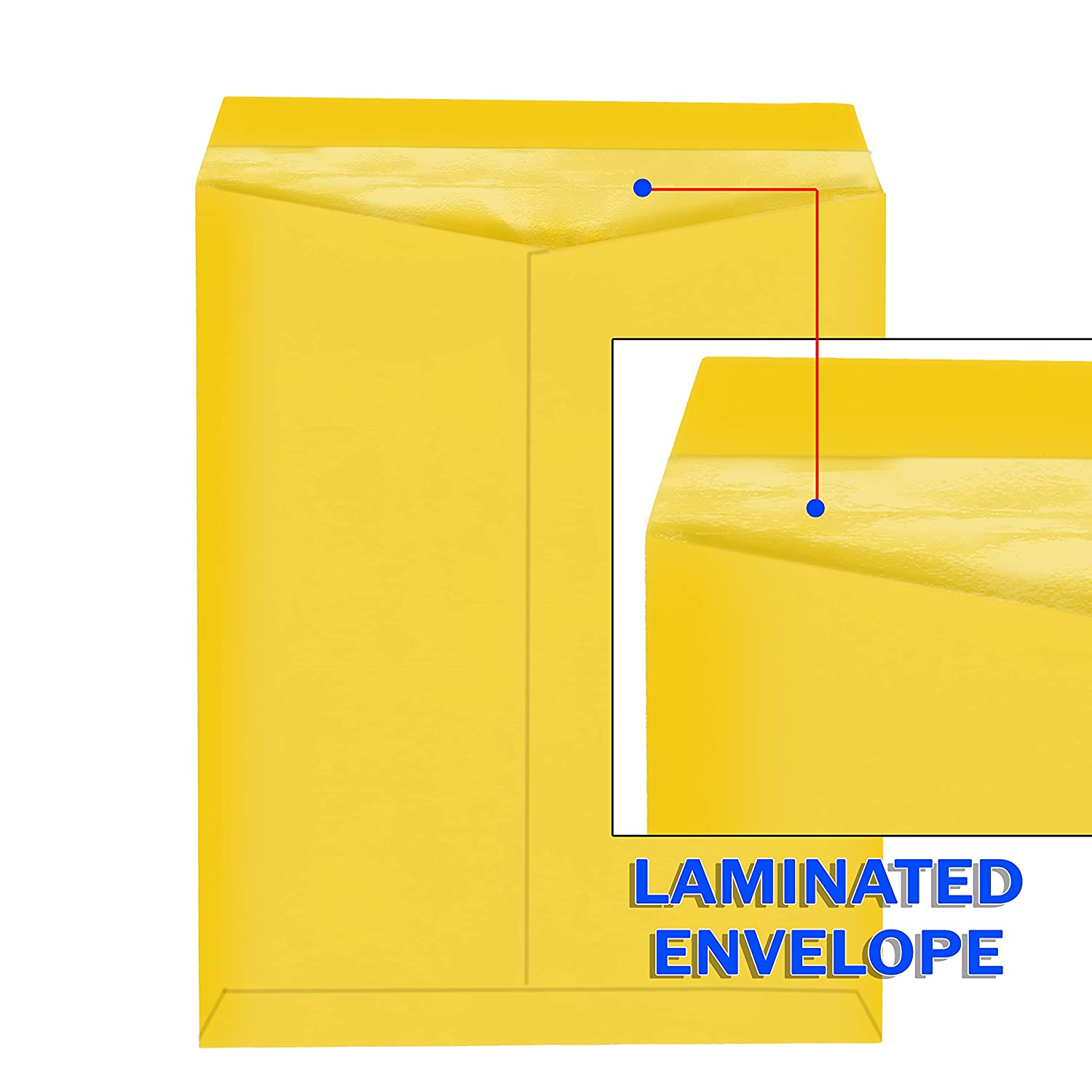 DAHSHA 20Pcs Laminated Yellow Paper A4 Size Envelope Ideal For Home ...