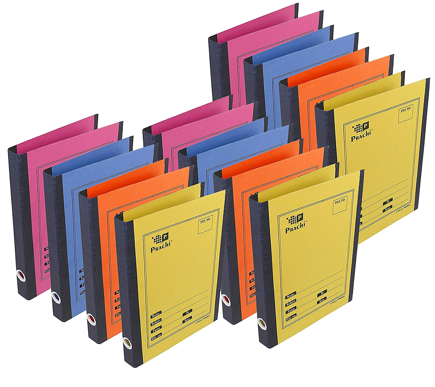 DAHSHA 4 Pack Ring Binder File 2D A4 Size Paper Cobra File Document Holder  Certificates Holder- Color May Vary – Dahsha